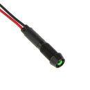 8mm Metal LED Concave Indicator Signal Warning Light Lamp Waterproof Green