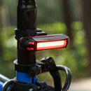 100LM Bicycle LED Rear Tail Light USB Bike Safety Lamp (Red+White Light)