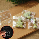 100 pcs Sachets Pouches White Snowflake Packaging Bag for Cookies Biscuits  C5T3