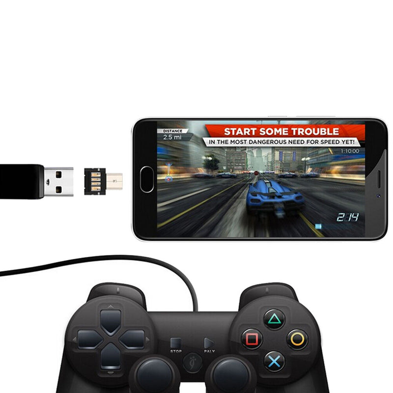 2X Micro USB Male to USB Female OTG Adapter Converter For Android Tablet Phone Z