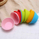 12PC Silicone Soft Cake Muffin Chocolate Cupcake Bakeware Baking Cup M I0B8 K6D9
