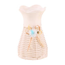 Rattan Flower Plant Floral Arrangement Basket Vase Storage Pen Holder White