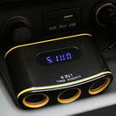 120W Dual USB Smart LED Display Quick Charge Car Charger Cigarette Lighter Kit