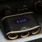 120W Dual USB Smart LED Display Quick Charge Car Charger Cigarette Lighter Kit