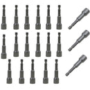 20Pcs Hex Socket Sleeve Nozzles Nut Driver Drill Bit Hex Power 10mm