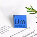 Creative Square Letters Board Badge Brooch Backpack Jacket Decor Pin (Blue) A