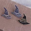 4PCS/Set Enamel Witch Hat Brooch Pin Shirt Collar Pin Women Badge Jewelry Gi3c