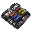 6 Way With Ground Fuse Box Waterproof Holder Protection Cover Car Auto Truck