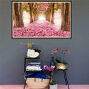5D DIY Full Drill Diamond Painting Pink Trail Cross Stitch Embroidery Kit