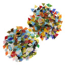 600pcs Rhombus Triangle Glass Mosaic Tiles Pieces DIY Crafts Material 12mm