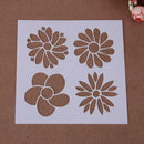 Plastic Flower Print Coffee Cake Stencils Mould Fondant Template Spray Mold