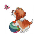 Dog DIY Stamped Cross Stitch Kit Printed Pattern Without Frame 11CT 27x27cm