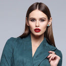 6 Pairs Retro Flower Leaf Stud Earrings Ethnic Turquoise Statement Jewelry Gift