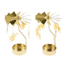 2pcs Rotating Candle Holder Mood Light Holder Indoor Home Desktop Decoration