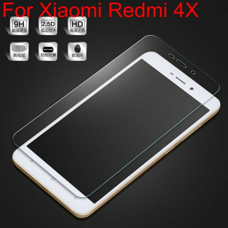 Premium Silicone Protective Case Cover+Anti-Scratch Tempered Film For Redmi 4X