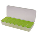 Large Travel Pill Cases Portable 7-Day Medicine Box Tablet Container(Green)