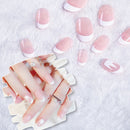 acrylic designer nail tips false french full cover nails art decor finger 24 Nw
