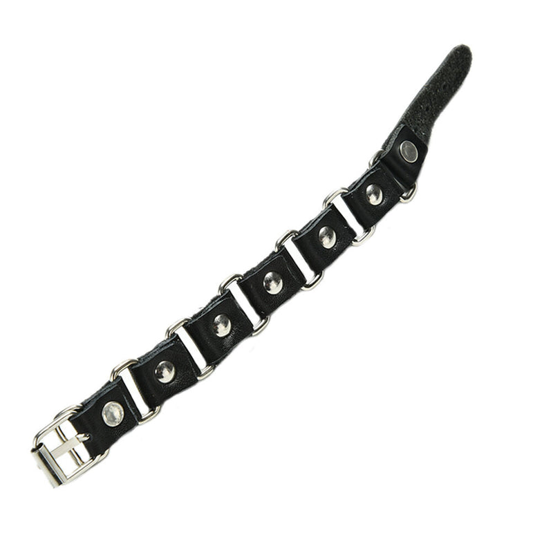 1 X  Metal Cone Stud Spikes Rivet Leather Wristband Bangle Cuff Bracelet JBMWTO