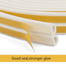 2Pcs 5M D Self-Adhesive Foam Sealing Strip Sponge Wooden Door Soundproof An