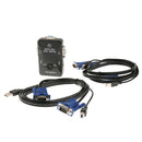 2 Port USB VGA KVM Switch with Cables Mouse Keyboard Monitor Plug & Play