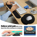 Memory Foam Keyboard Mouse Pad Set Anti-slip Ergonomic Wrist Care Cushion