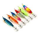 6Pcs Luminous Jigs Lure Fishing Shrimp Lure Bait Plastic 10cm Noctilucent S M6V8