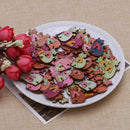 50Pcs Wood Cute Cat Handmade 2 Holes Wooden Buttons Sewing Scrapbooking DIY