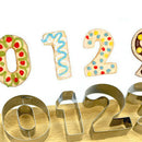 9 Pcs/set Number Letter Cookie Biscuit Stamp Cutter Embosser Cake Mould New