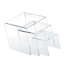3 (3", 4", 5") Clear Acrylic Jewelry Display Risers Showcase Fixtures