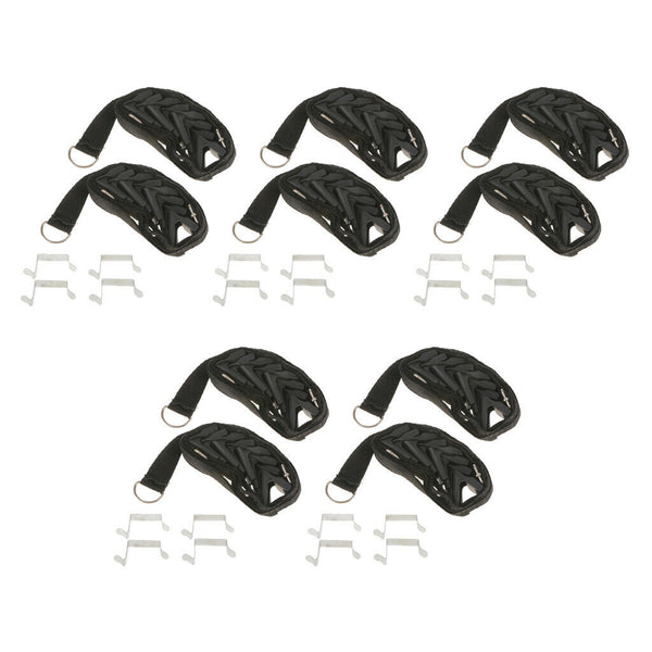 5 Pcs Black Over-the-Door 8 Hook Hanger