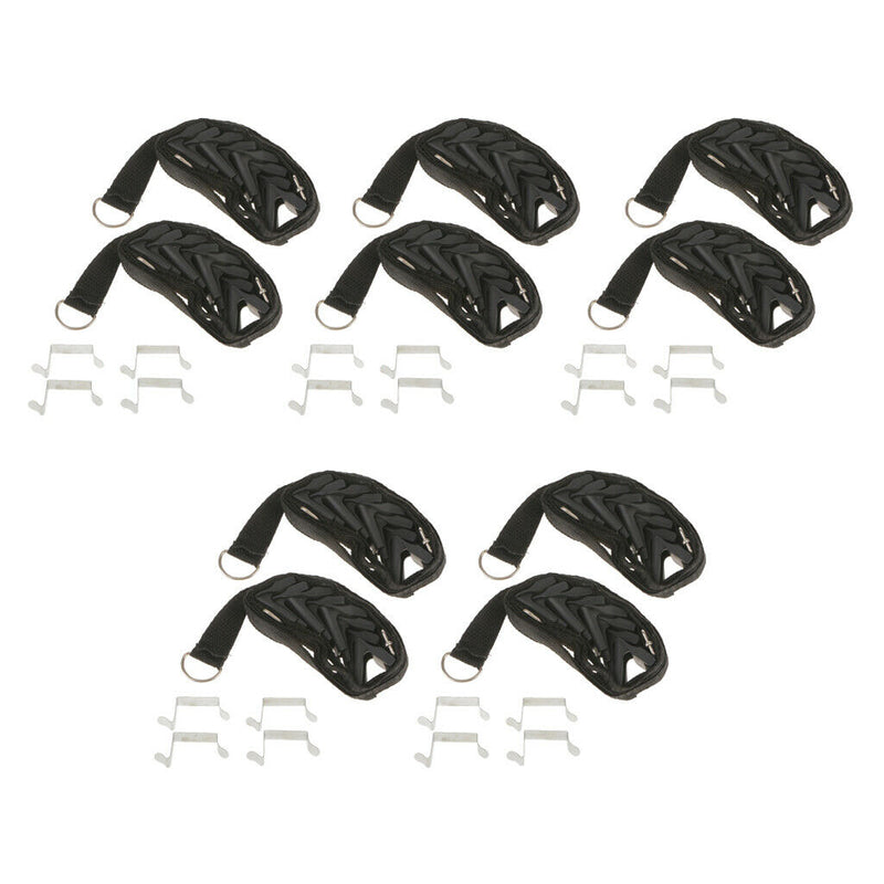 5 Pcs Black Over-the-Door 8 Hook Hanger