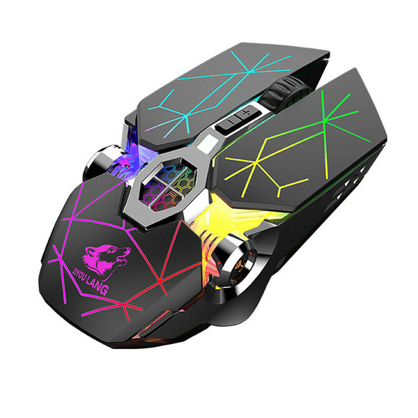 X13 2.4GHz Wireless Gaming Mouse USB Backlight Mice for PC (Star Black)