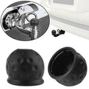 Universal 50mm Black Tow Bar Ball Cover Cap Towing Hitch Caravan Trailer Prot Gw
