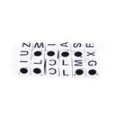 100pcs 6mm white cube alphabet single letter beads Craft DIY A - Z Mixed LJ