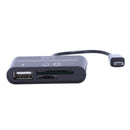 Black 3 in 1 USB Connection Kit HUB SD MMC TF Card Reader Adapter For OTG M