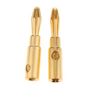 2 Pieces 4mm Banana Plug Speaker Wire Pure Copper Connectors Open Screw HiFi
