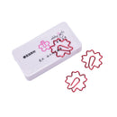 2Pcs Pink Red Sakura Cherry Blossom Flowers Paperclips Planners Paper Clips