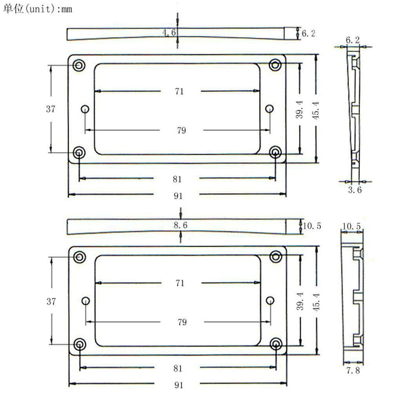 Alloy Electric Guitar  Pickup Mounting Ring For LP Style Guitar