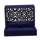Hollow Engagement Wedding Jewelry Box Holder Display Gift Pendants Box Blue
