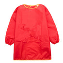 3 Sizes Kids Long Sleeve Waterproof Painting Apron For Kid Cleaning Red