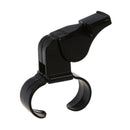 Black Plastic Pealess Finger Grip Sports Referee Whistle C4L4