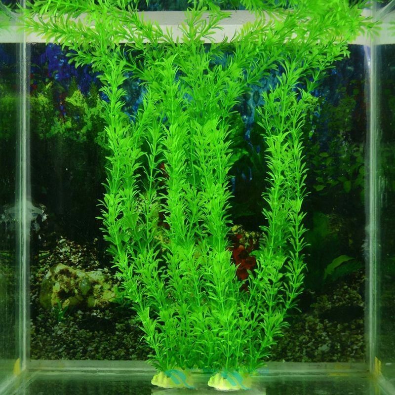 5X(Artificial Green Plant Grass Water plants for Fish Tank Aquarium Decor  U9E7)