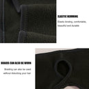 Outdoor Fleece Ponytail Headband Yoga Running Fitness Sweatband (Black) A