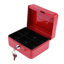 Practical Mini Cash Money Box Stainless Steel Security Lock Lockable Safe Metal