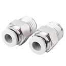 10 Pcs 1/4 inchNPT Male Thread 6mm Tube Push in to Connect Quick Fittings C2F1