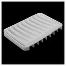 New Silicone Bathroom Flexible Soap Dish Storage Holder Soapbox Plate Tray  I1S6