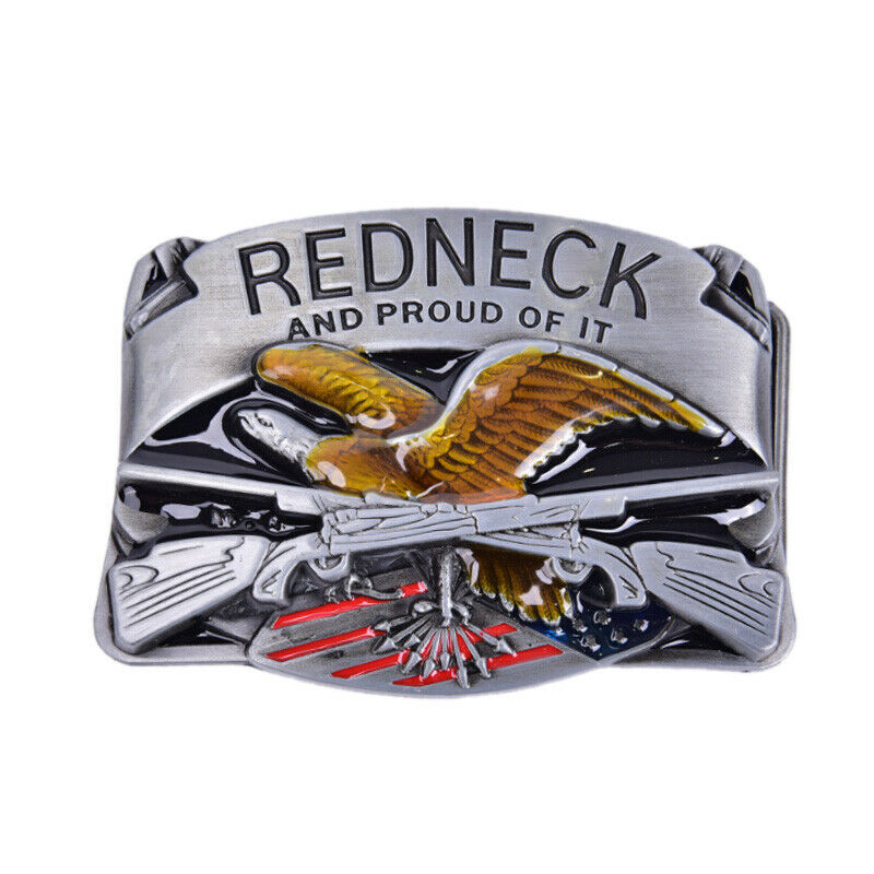 Western Steer Eagle Platinum Color Beauty Cowboy Rodeo Style Belt BuckleB Bj