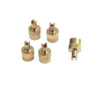 10pcs Coppe Slotted Head Valve Stem Caps for Car Motorcycle Schrader Valve