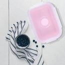 Pink Food Grade Silicone Lunch Box Folding Eco-Friendly Food Container Bent U5R3