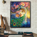 5D DIY Full Drill Diamond Painting Peacock Beauty Cross Stitch Mosaic Craft